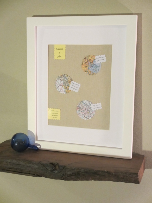 Framing A Love Story - A wedding shower gift by somethingwewhippedup.com